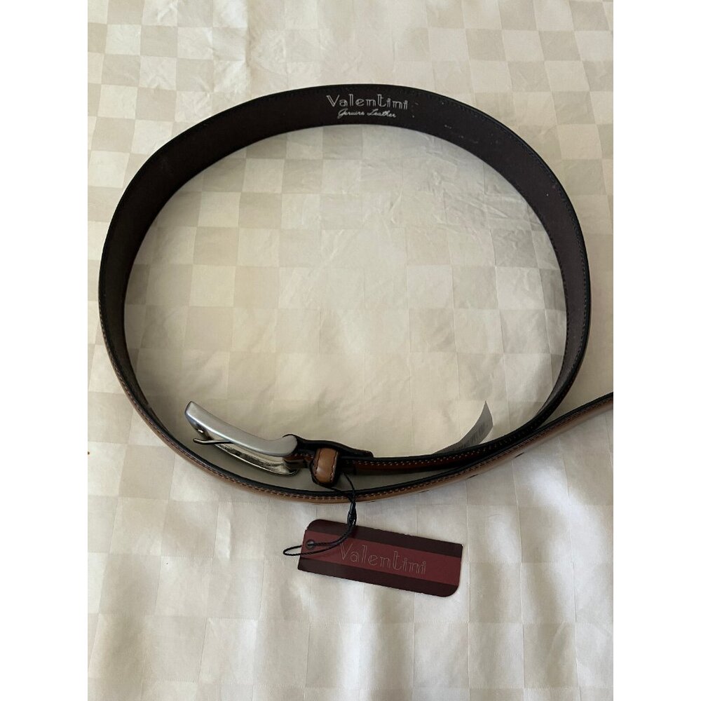 Valentini Genuine Leather Brown Tan Casual Boho Belt 34 New with tag Unisex